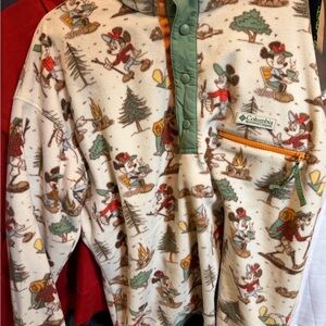 Columbia Disney Fleece Pullover - Cream, Green, Orange, Brown
